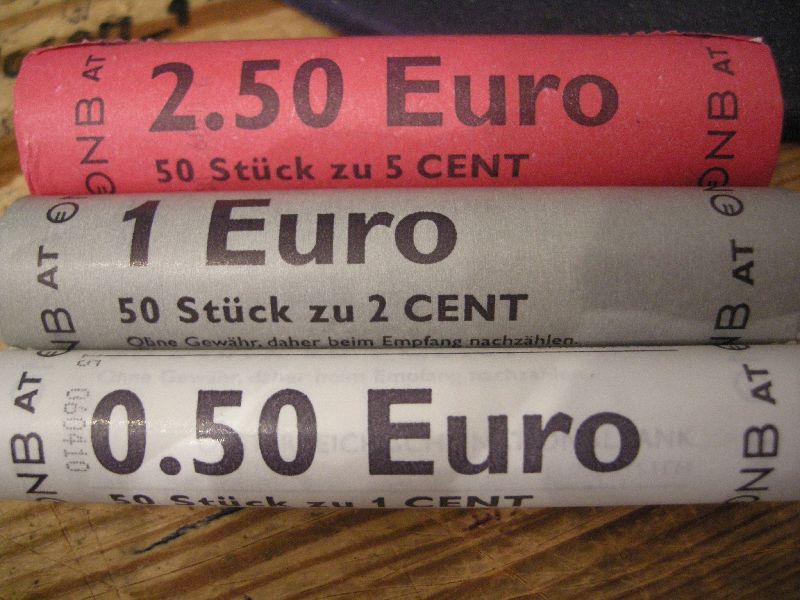 (afbeelding voor) Muntrol 1+2+5 Cent Oostenrijk 2010